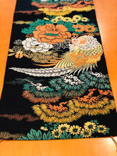 将图片加载到图库查看器，Pine and chrysanthemum-bird pattern (woven textile Obi)
