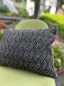 Dappled Shibori Pillow Cover in Black