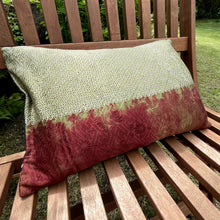 Load image into Gallery viewer, Dappled Shibori Pillow Cover in Green and Russet

