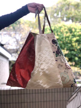 將圖像加載到圖庫查看器中，Handbag made of vintage Obi &amp; Kimono Large
