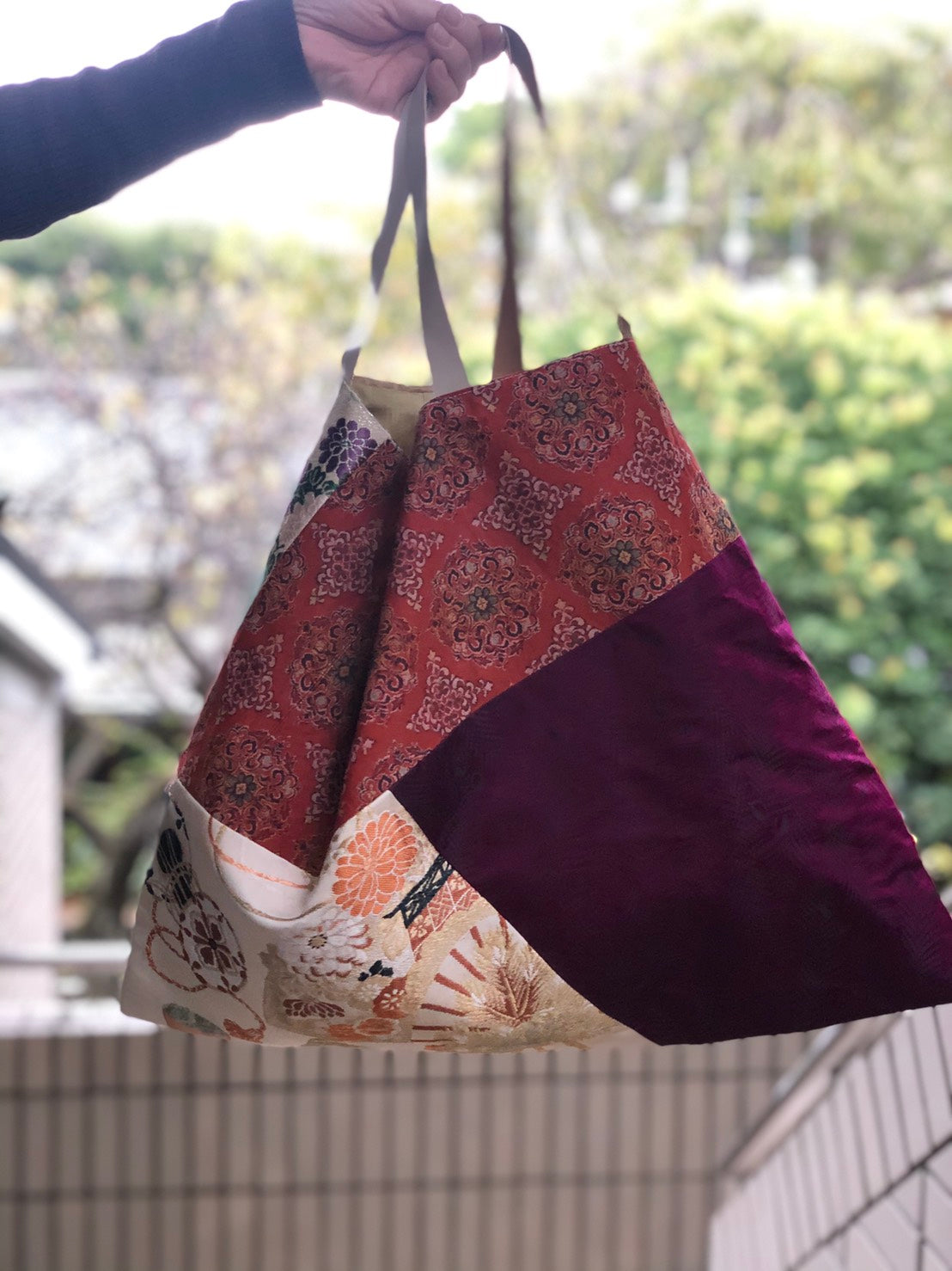 Japanese Kimono Bag or Japanese Obi Bag One-of-a-kind 