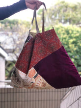 將圖像加載到圖庫查看器中，Handbag made of vintage Obi &amp; Kimono Large
