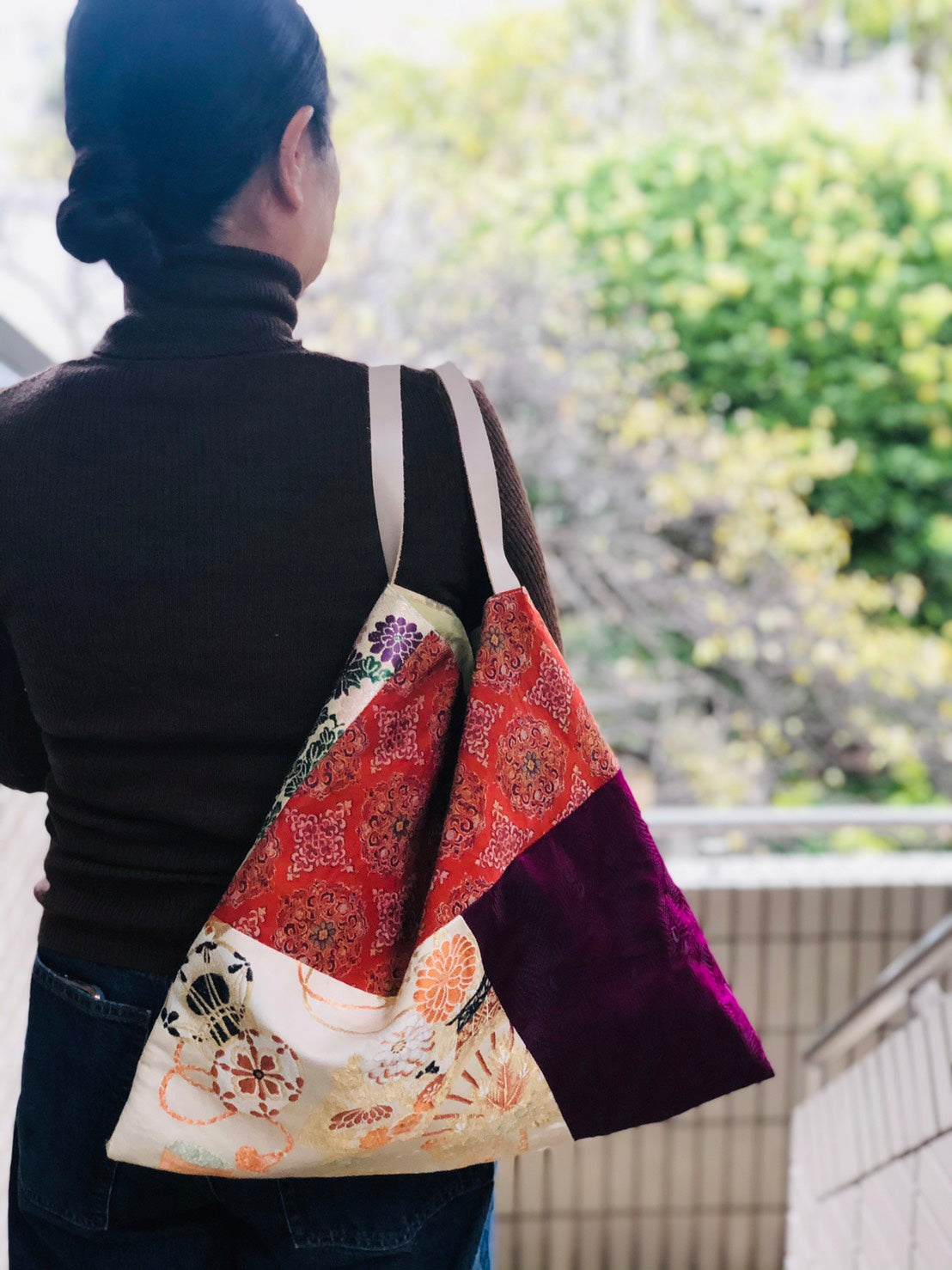 Handbag made of vintage Obi & – BARRIQUE TOKYO