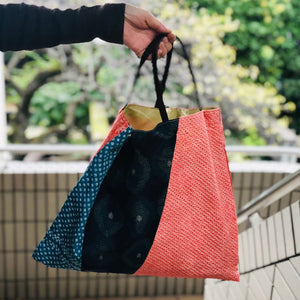 Handbag made of vintage Obi & Kimono Medium