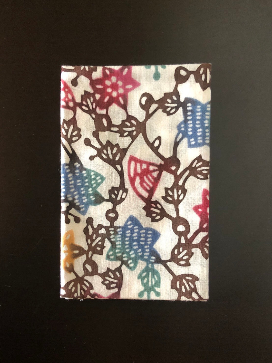 Traditional Bingata Japanese Towel - Fan and Leaves Pattern