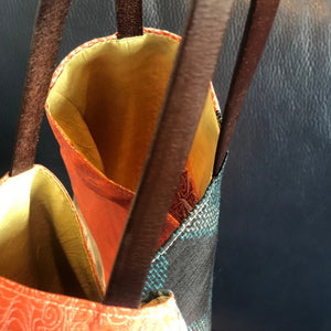 Handbag made of vintage Obi & Kimono Medium